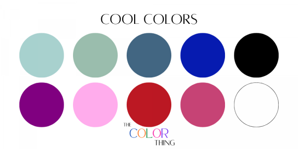 Cool color palette season with ten ten best clothing colors for women