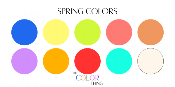 Spring color palette season with ten best clothing colors for women